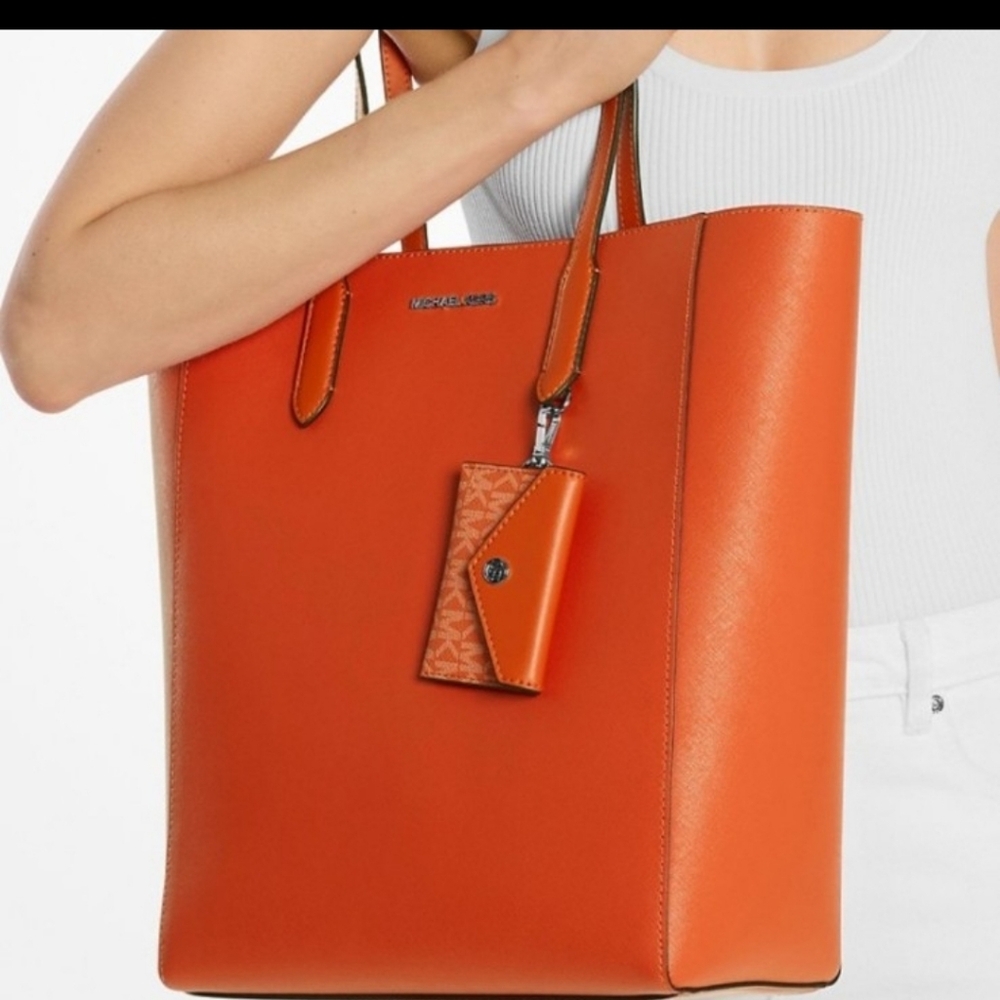 Nwt $498 Michael Kors Orange Tote Bag